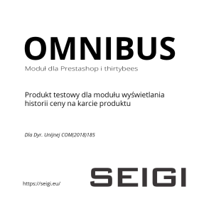 SEIGI Price History (Omnibus) - Produkt testowy  1 