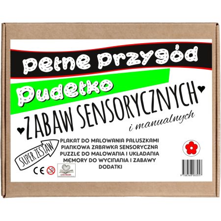 Pełne przygód pudełko zabaw sensorycznych i manualnych 