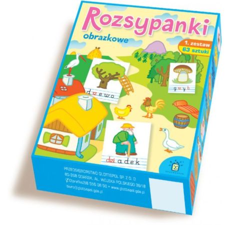 Rozsypanki obrazkowe sylabowe i głoskowe do nauki czytania i pisania. Zestaw 1 