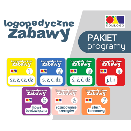 Logopedyczne zabawy - pakiet 7 programów komputerowych 