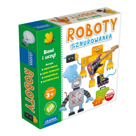 Bawi i uczy! Roboty. Sznurowanka 