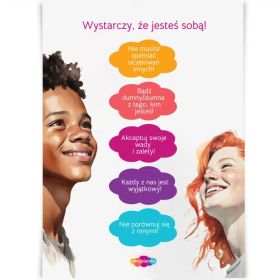 Emocjolandia. Plakat. Wystarczy, że jesteś sobą! 